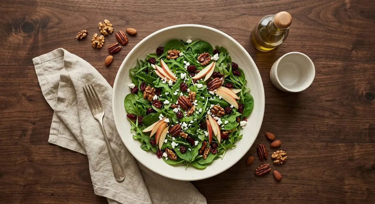 Apple Salad with Candied Walnuts and Cranberries Apple Salad with Candied Walnuts and Cranberries