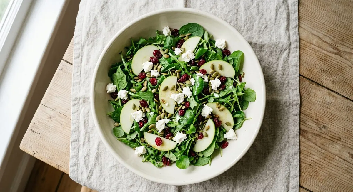 Green Salad with Apples, Cranberries and Pepitas Green Salad with Apples, Cranberries and Pepitas