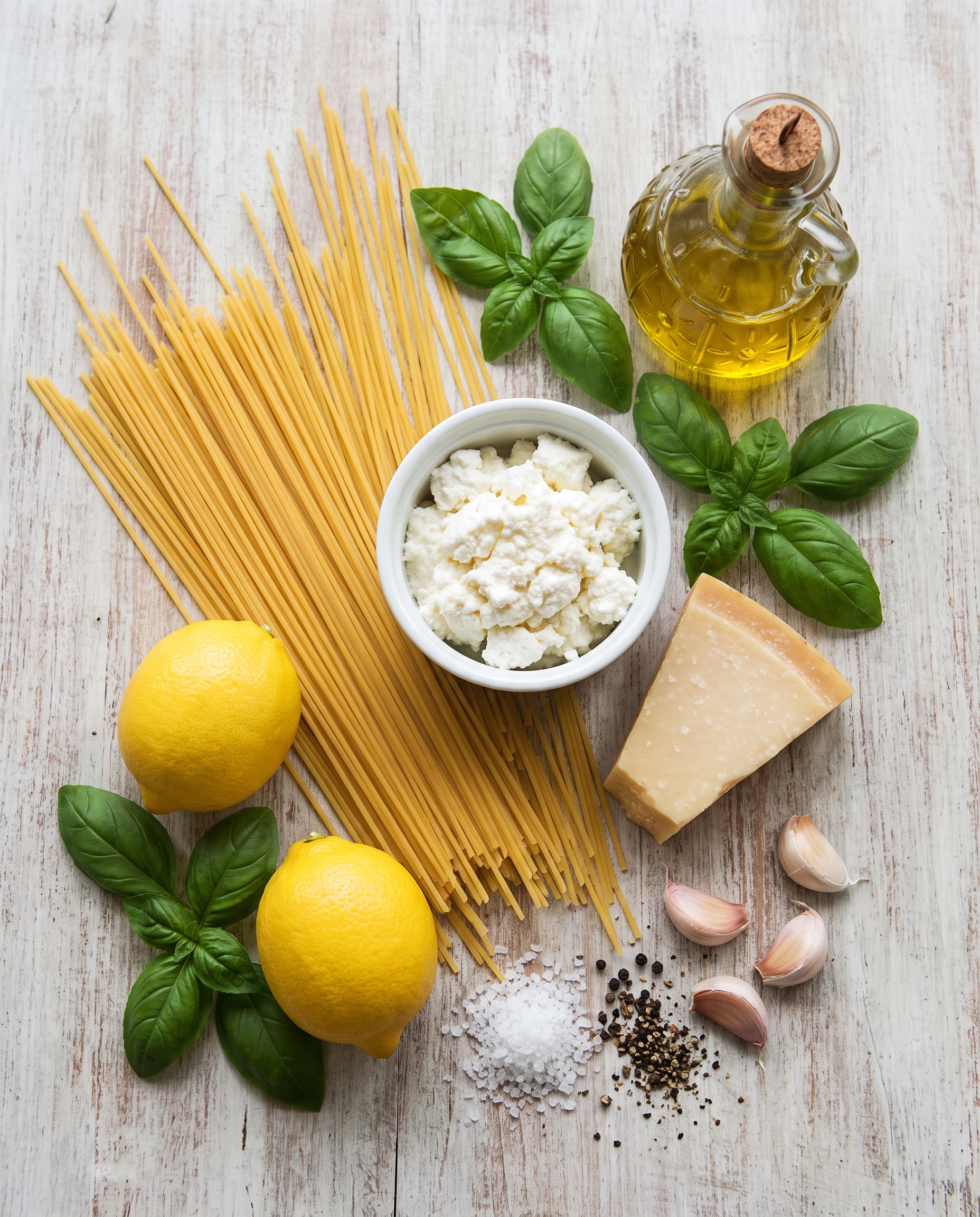 Ingredients for Lemon Ricotta Pasta
