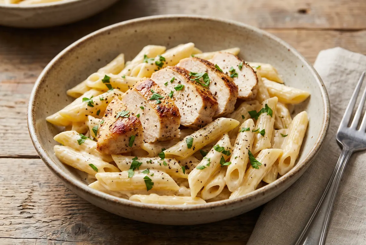 One-Pot Creamy Chicken Alfredo Penne