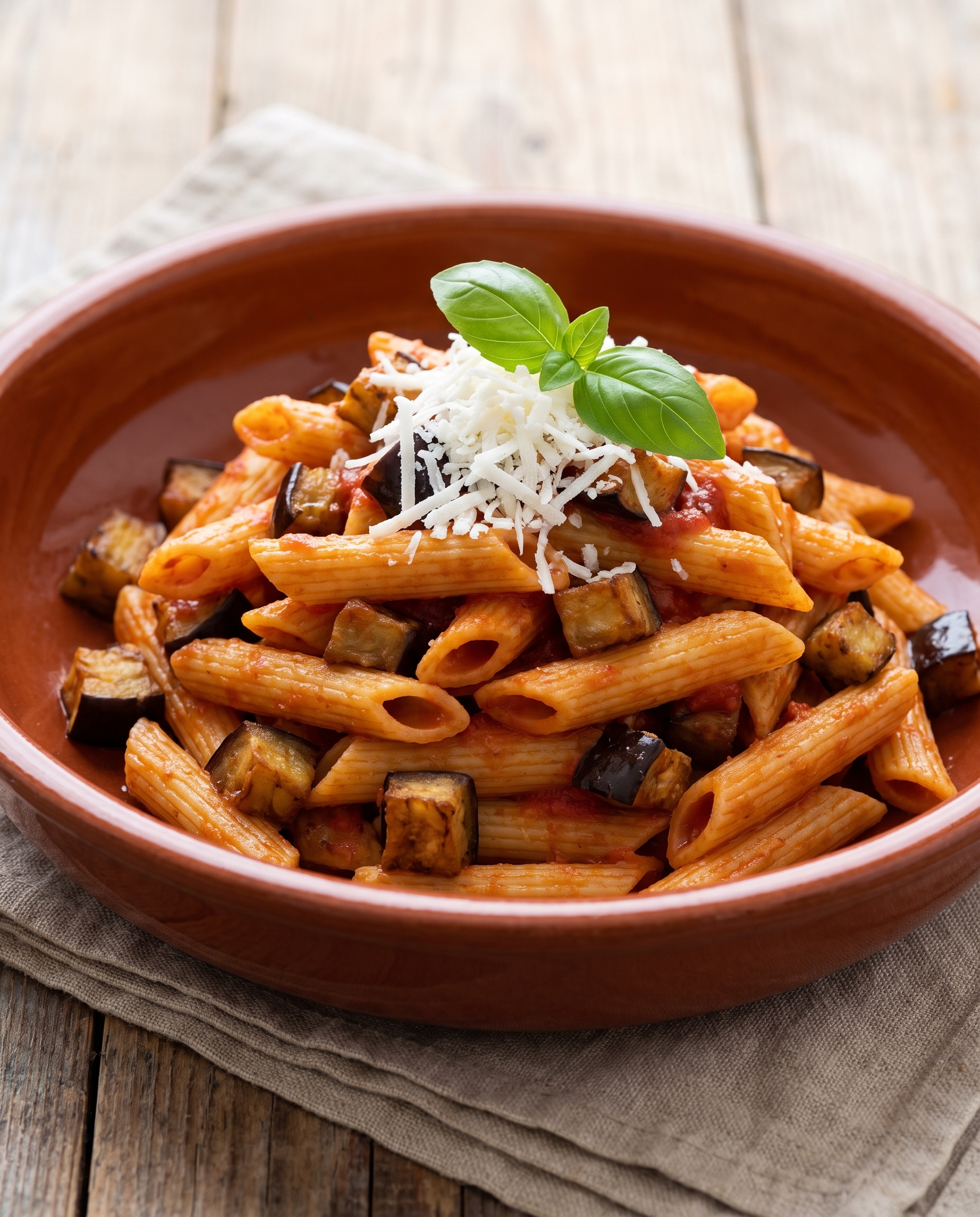 Penne alla Norma plated