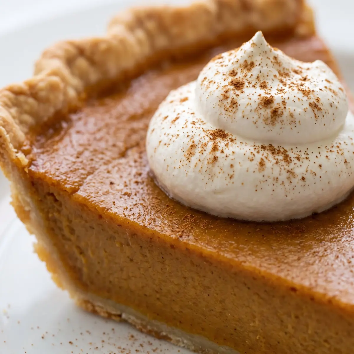 A close-up detail of Pumpkin Pie