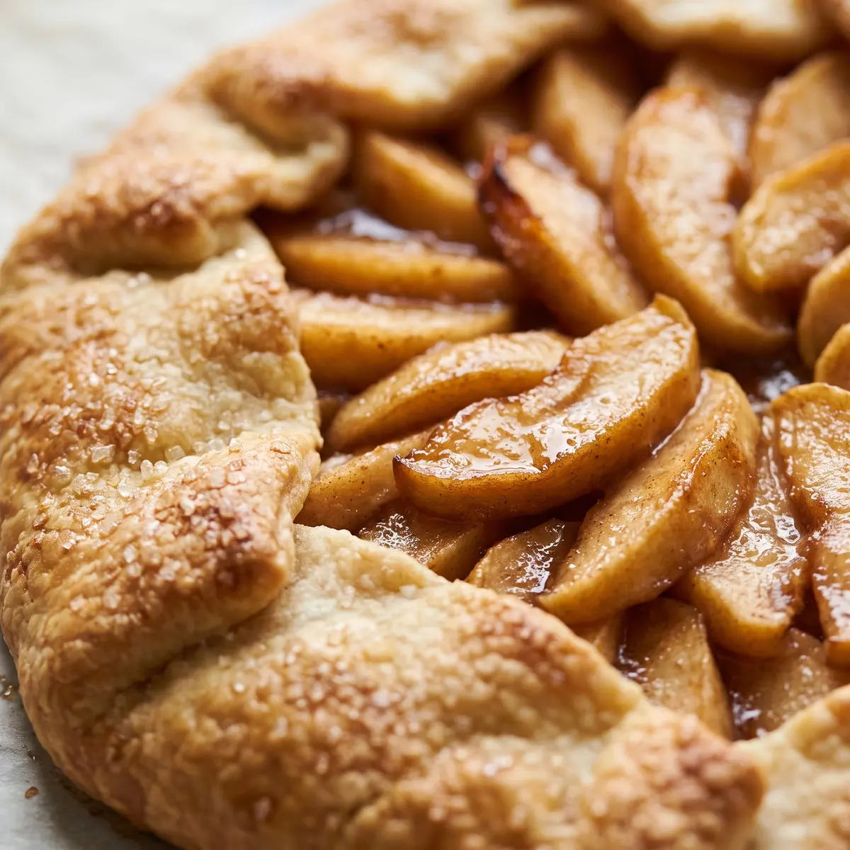 A close-up detail of Apple Galette