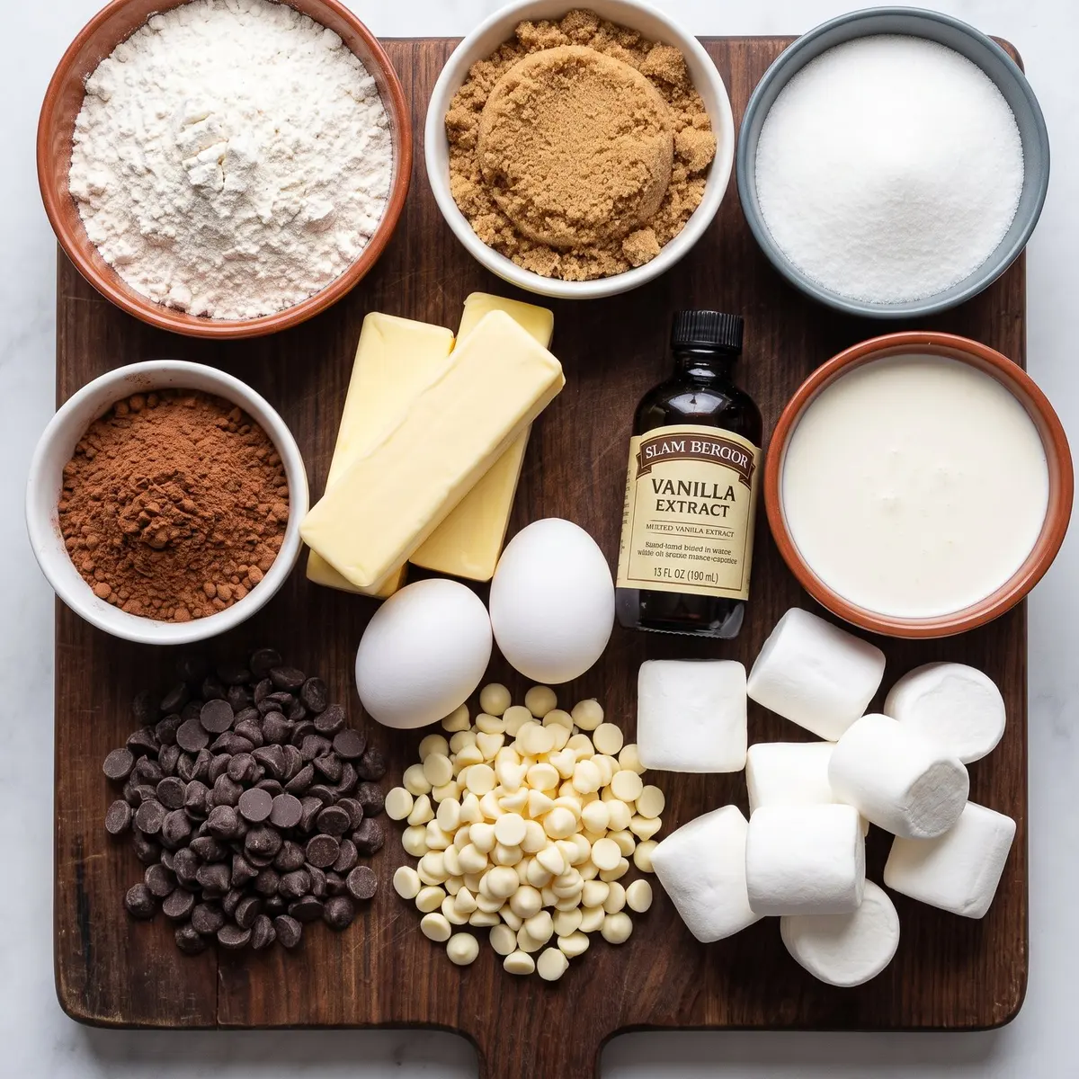 Ingredients for Ghost Brownies