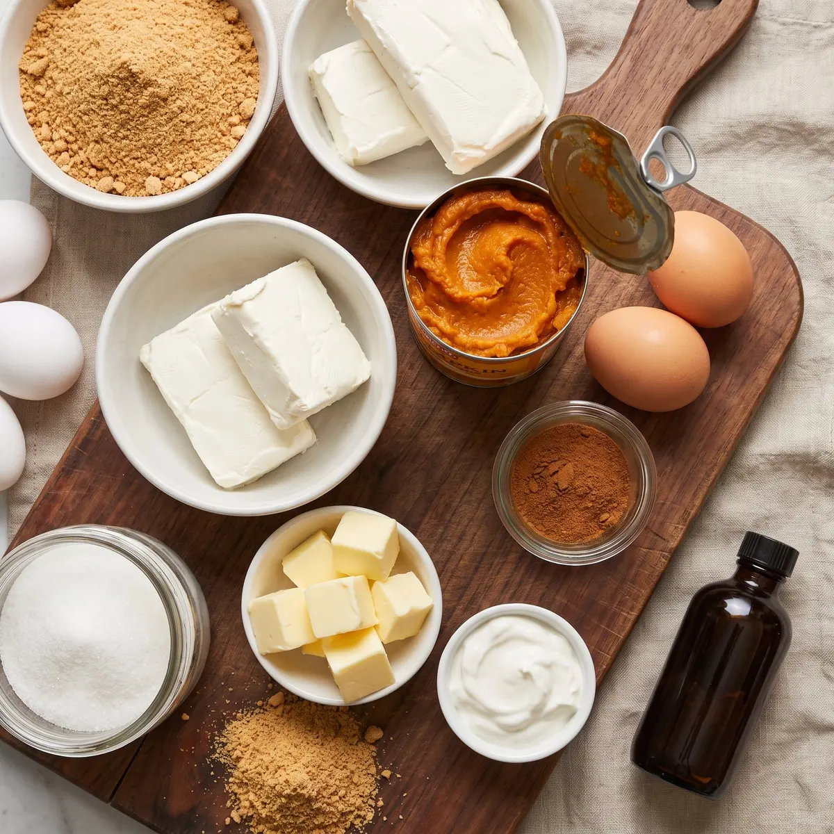 Ingredients for Pumpkin Cheesecake Bars
