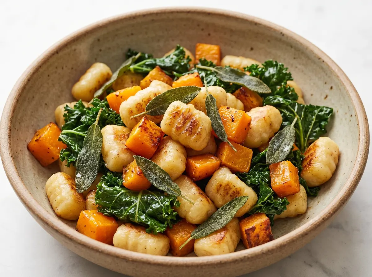 Brown Butter Gnocchi with Butternut Squash and Kale