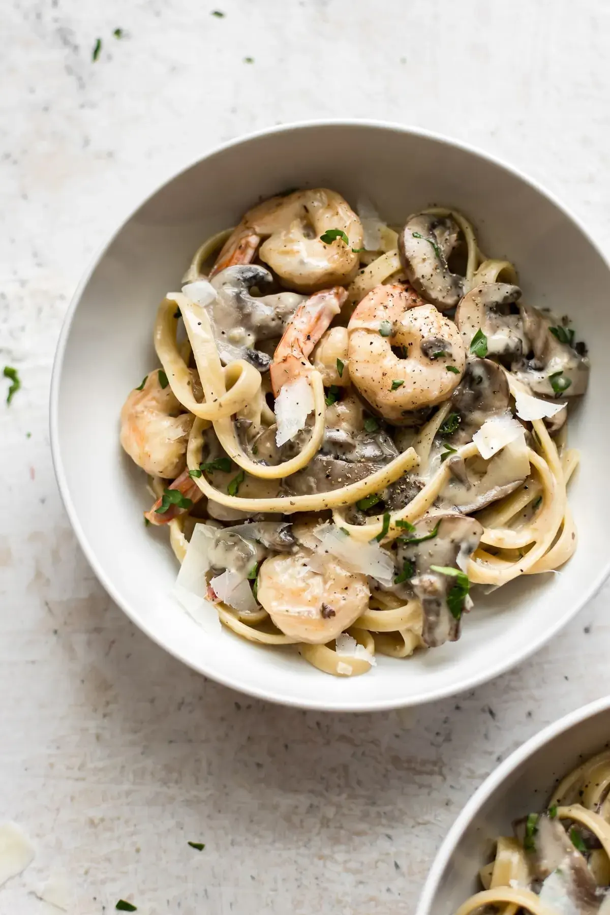 Shrimp and Mushroom Pasta
