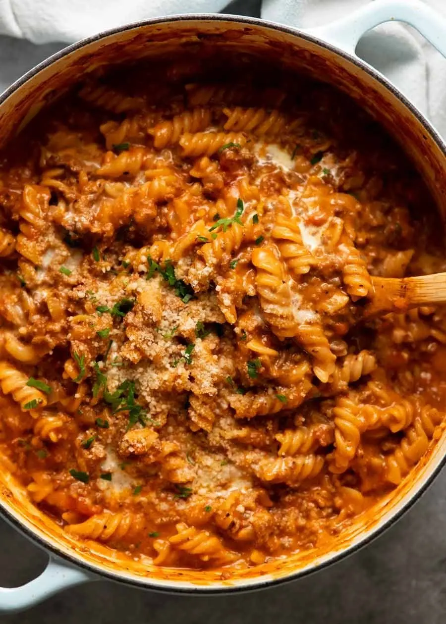 One Pot Pasta Bolognese