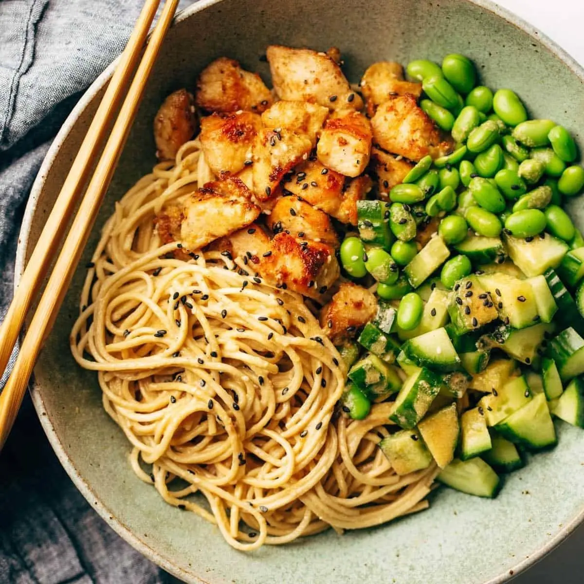 Sesame Noodle Bowls Recipe - Pinch of Yum