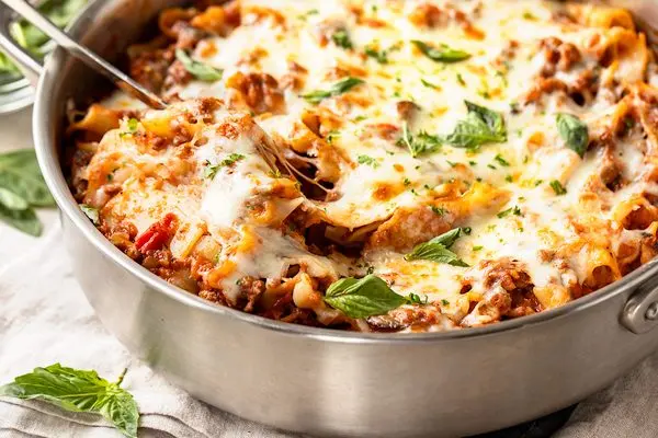 Skillet Lasagna | The Cozy Apron