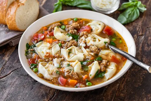 Sausage Tortellini Soup | The Cozy Apron
