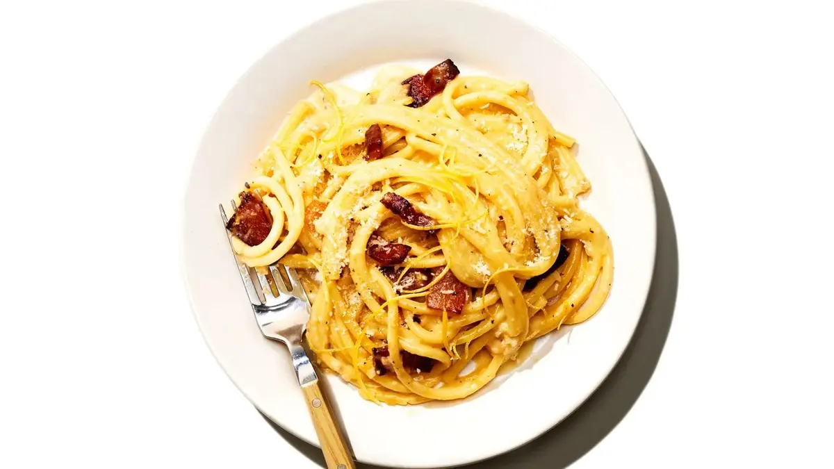 Bucatini with Lemony Carbonara