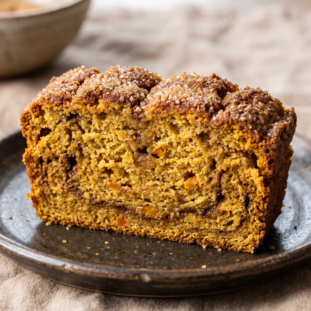 A serving of Classic Pumpkin Bread