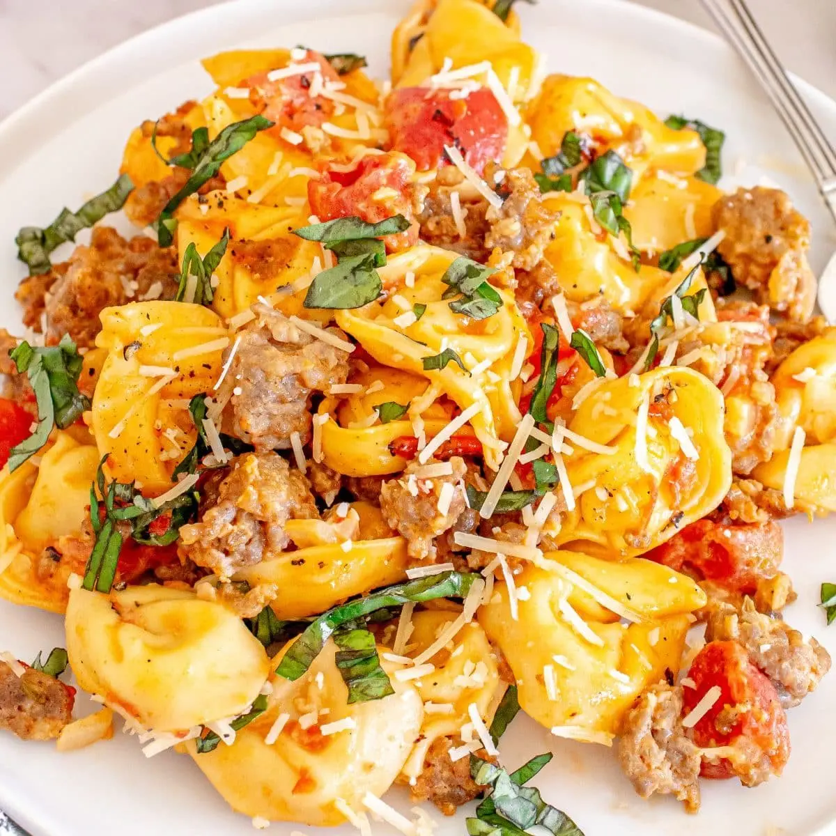 One Pot Sausage and Tortellini