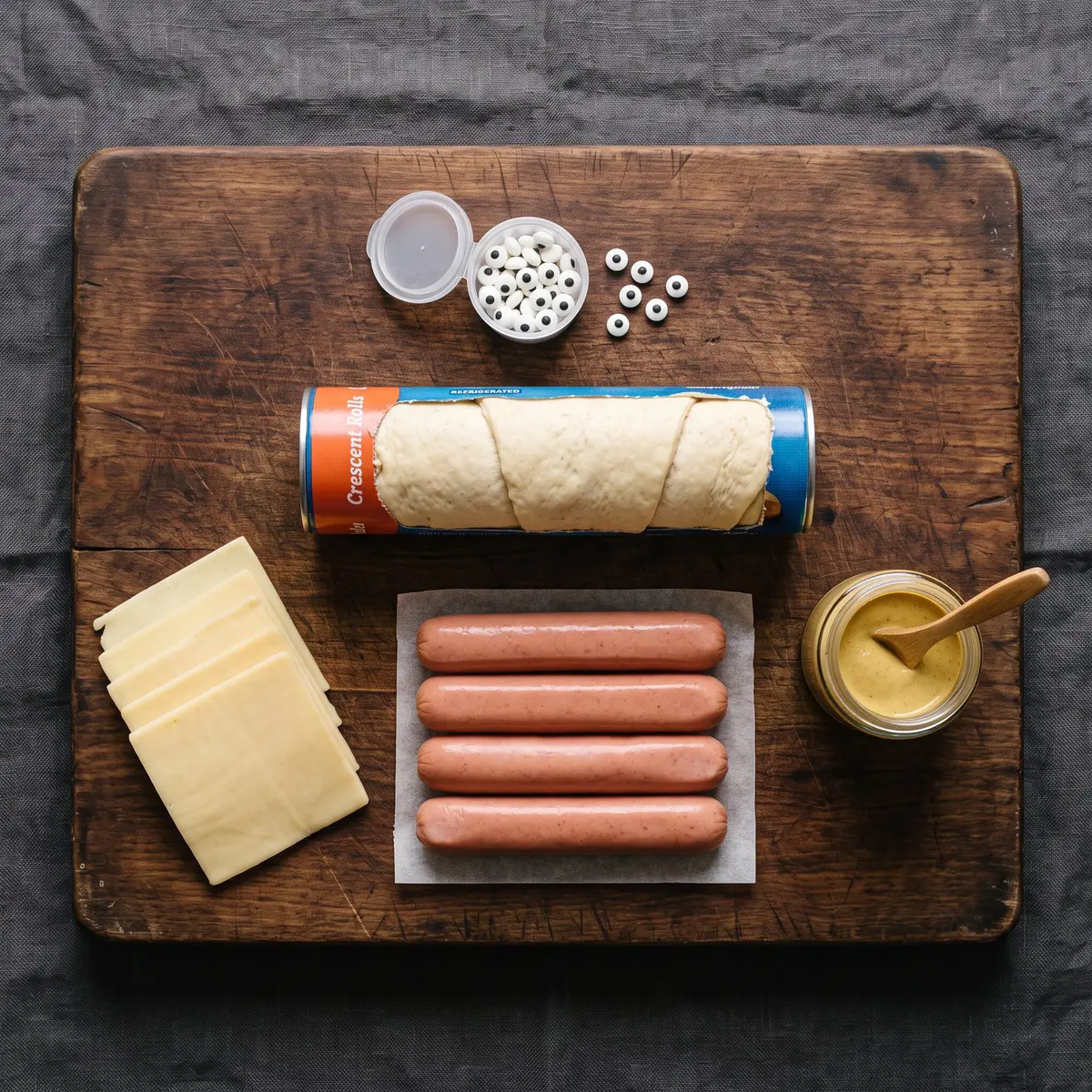 Ingredients for Mummy Hot Dogs