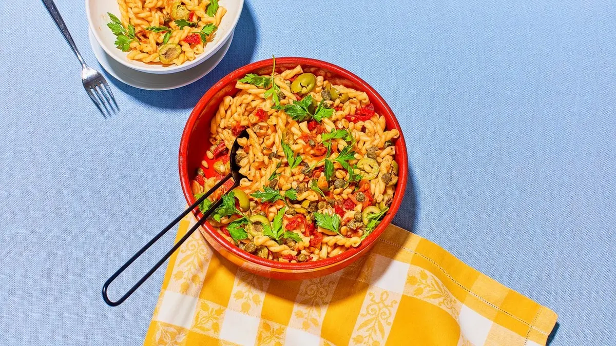 Lemony Pasta Salad With Crisped Capers