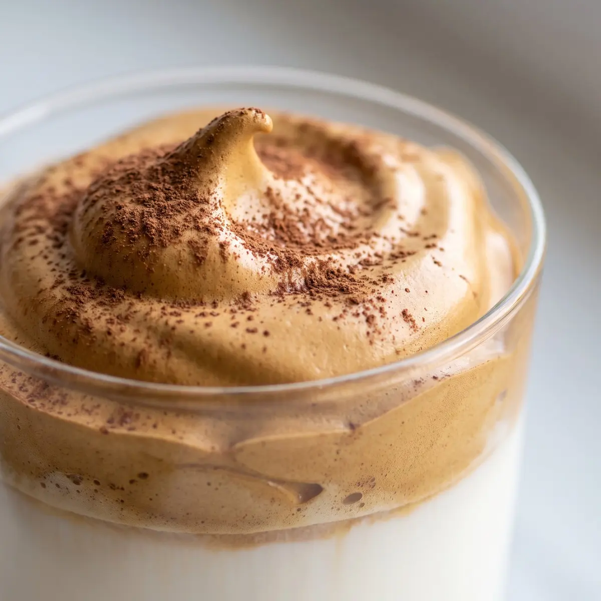 A close-up detail of Whipped Coffee Dalgona