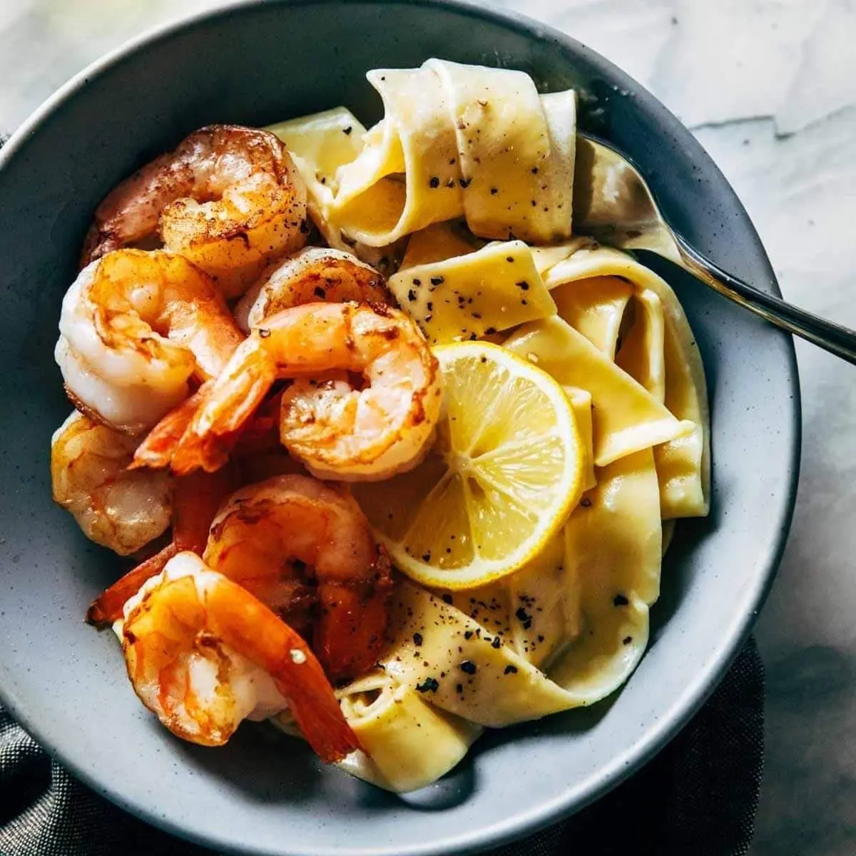 Date Night Lemon Pappardelle with Shrimp