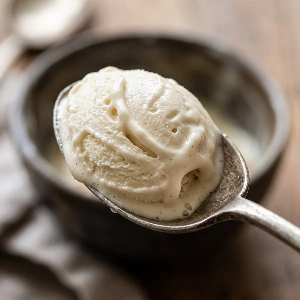 A close-up detail of Protein Ice Cream