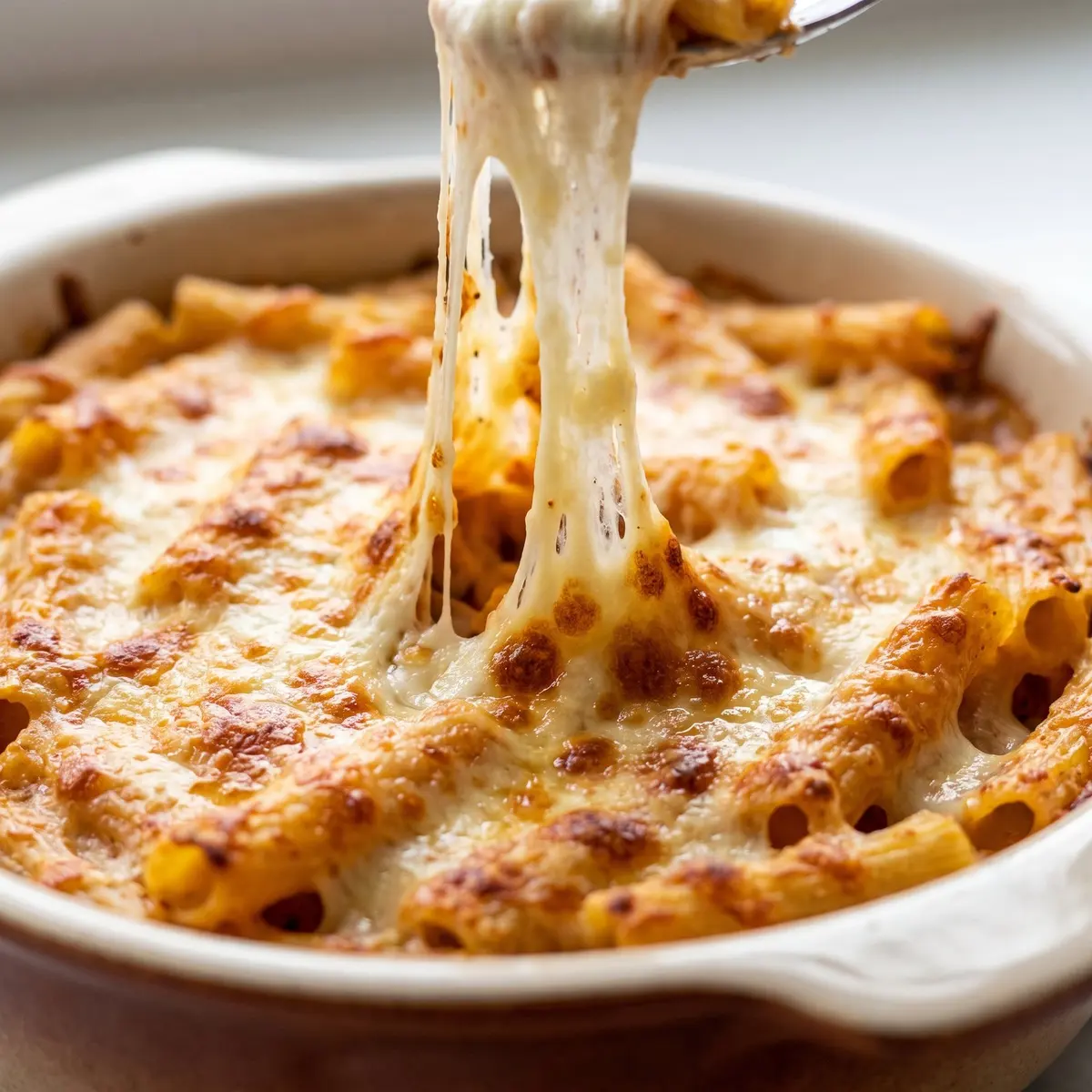 A close-up detail of 5-Ingredient Pasta Bake