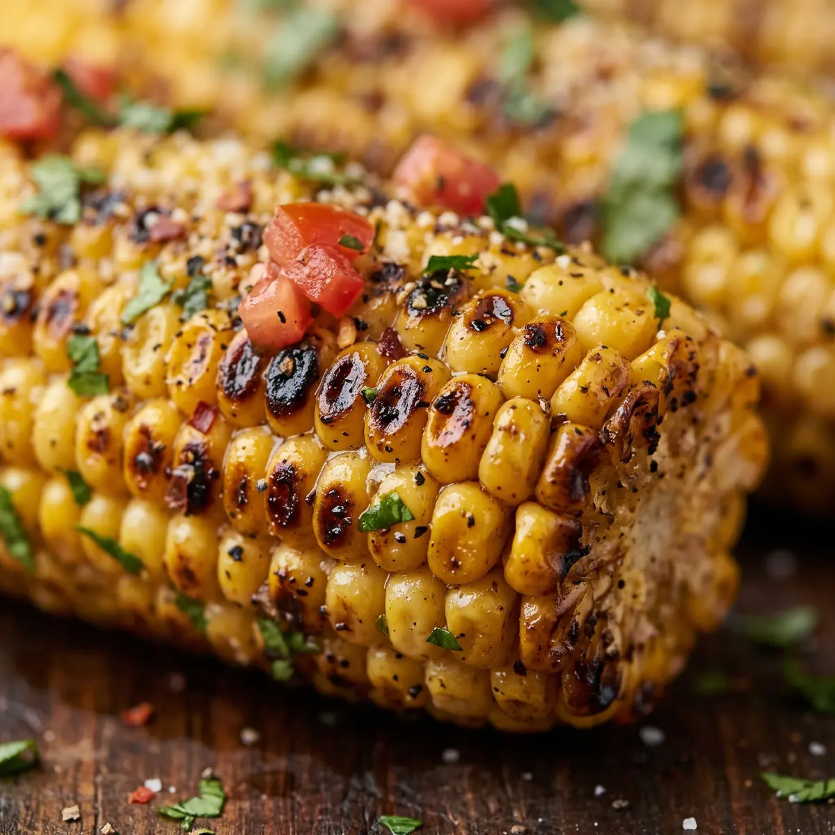 A close-up detail of Corn Salad