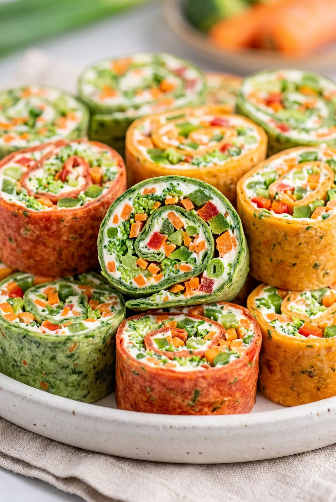 Veggie Pinwheels Veggie Pinwheels