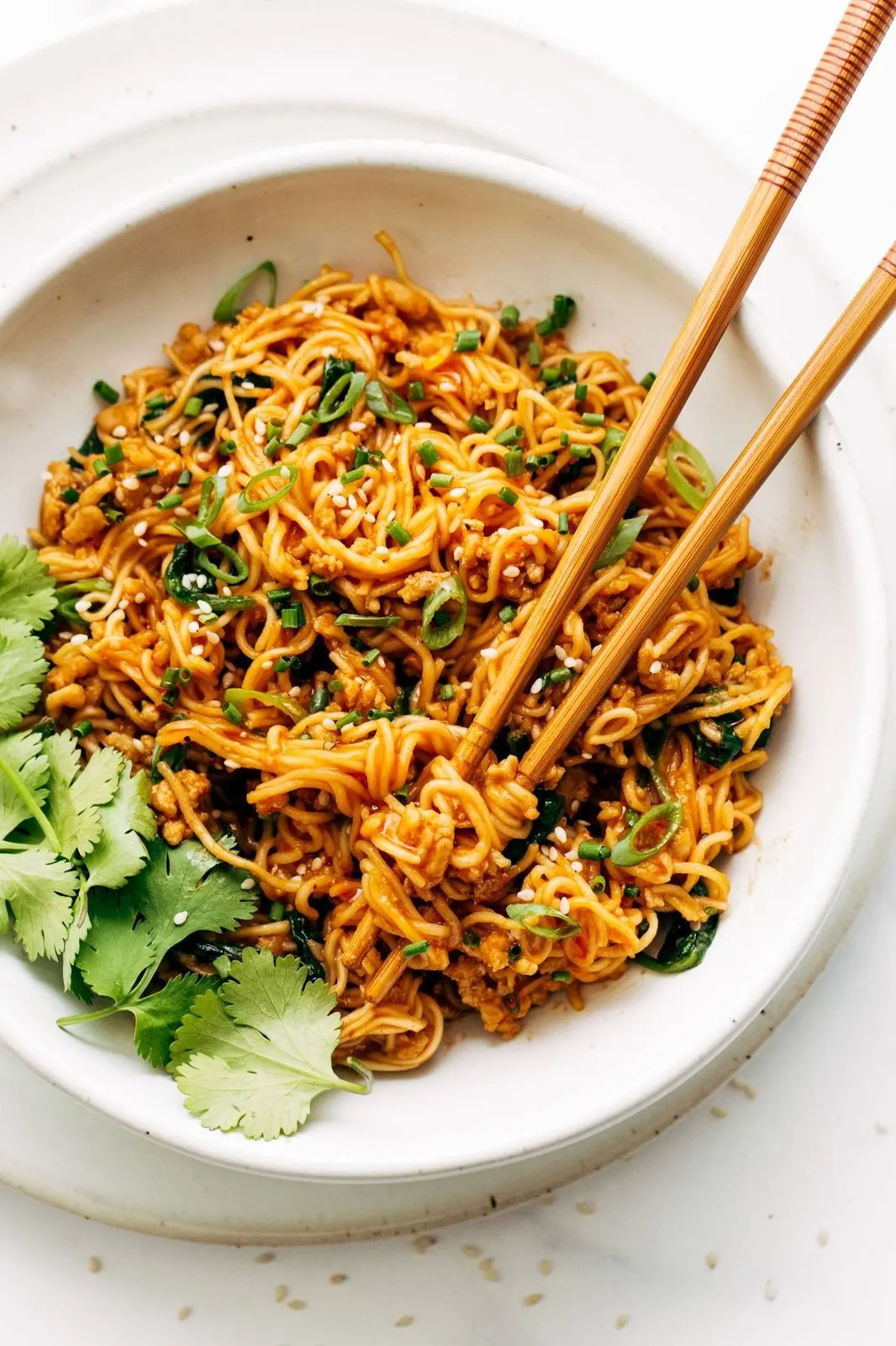 Saucy Gochujang Noodles with Chicken
