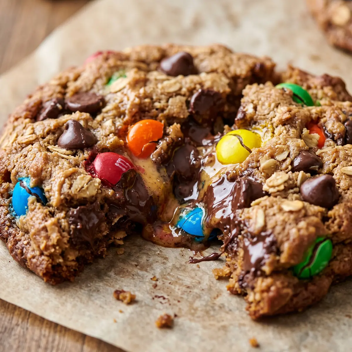 A serving of Monster Cookies