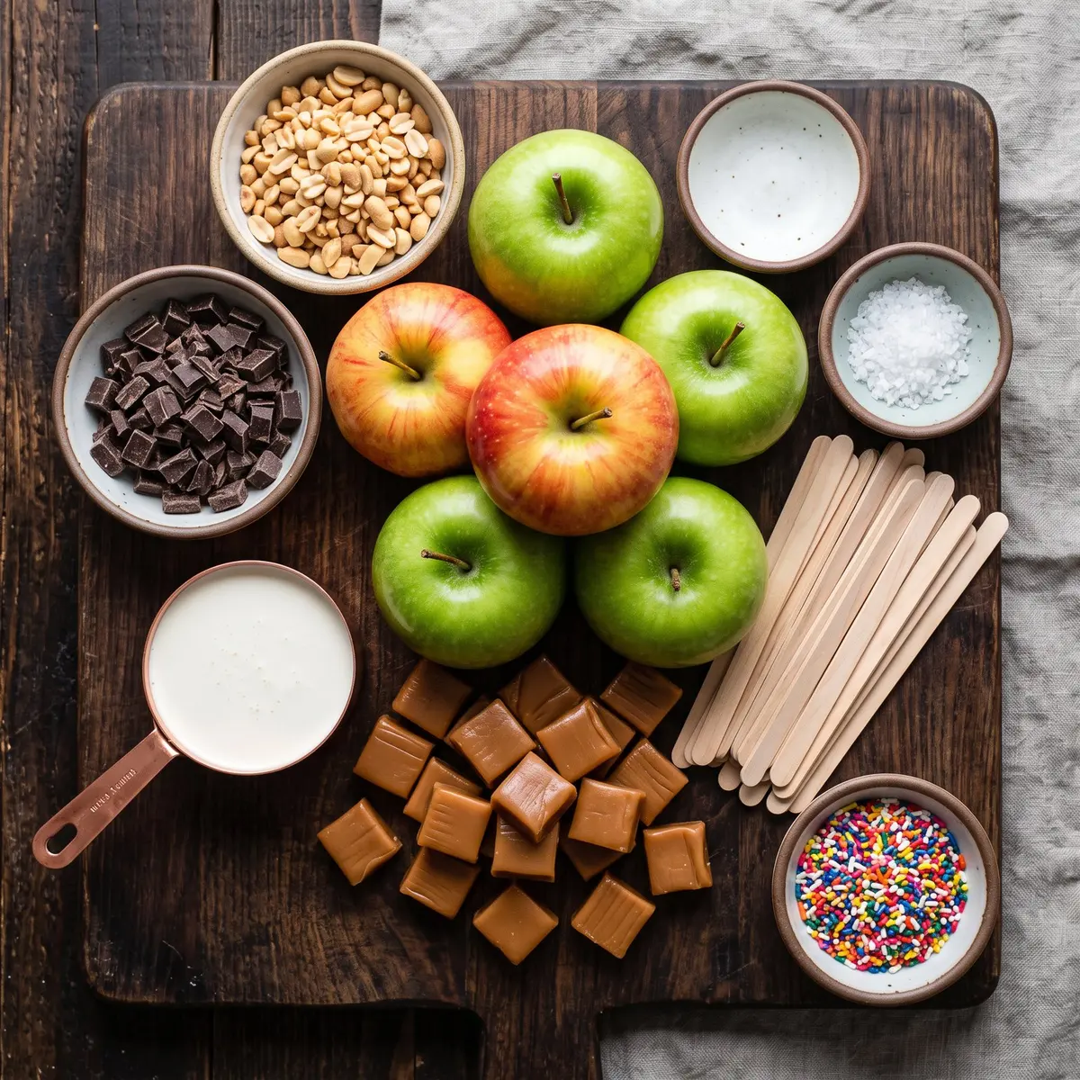 Ingredients for Homemade Caramel Apples