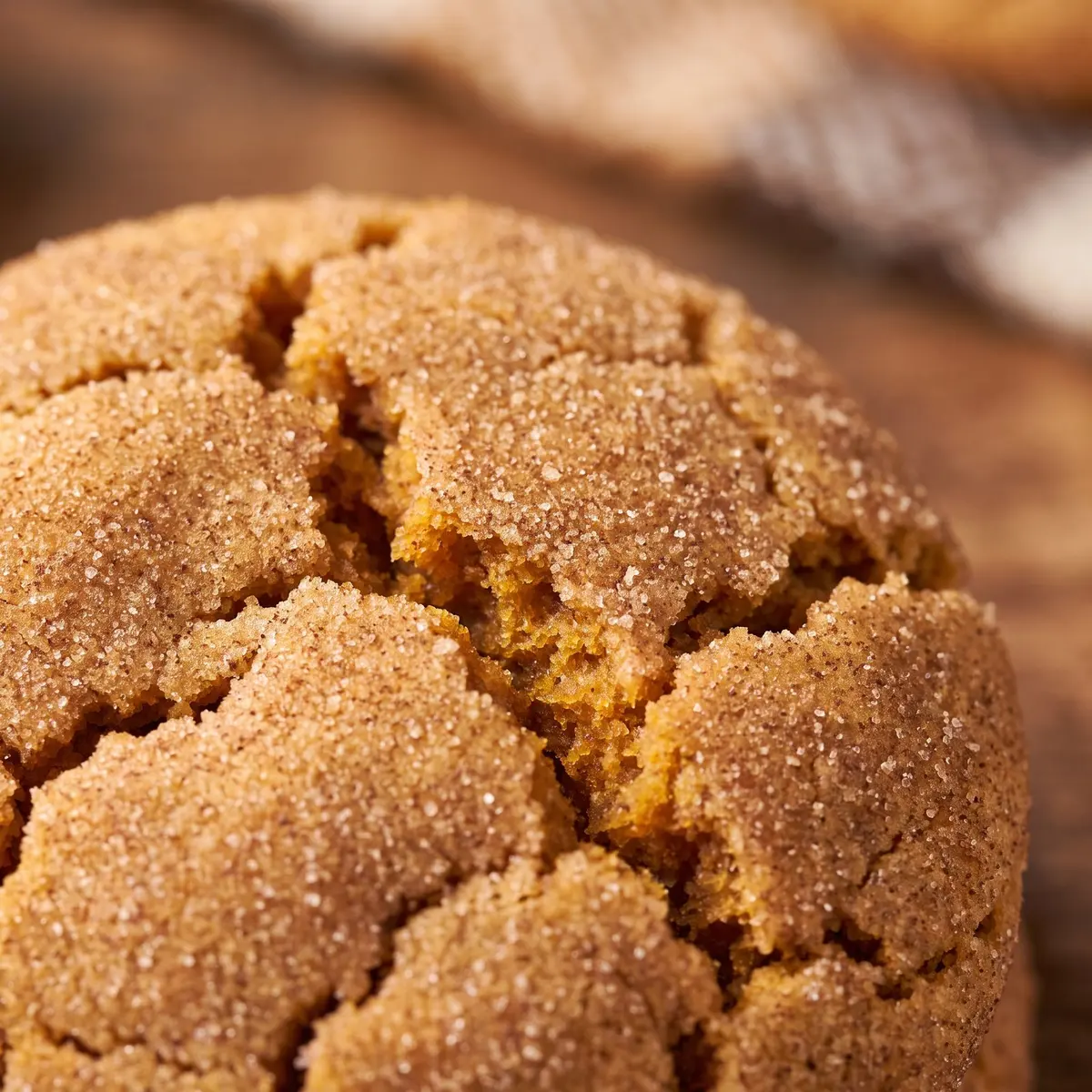 A close-up detail of Pumpkin Snickerdoodles