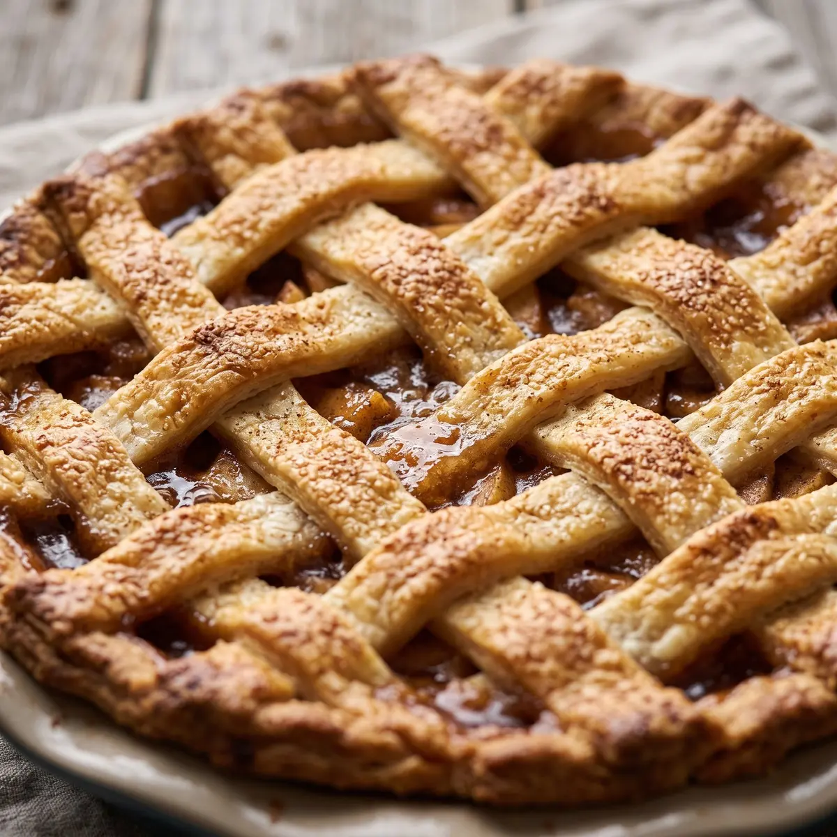 A close-up detail of Apple Pie