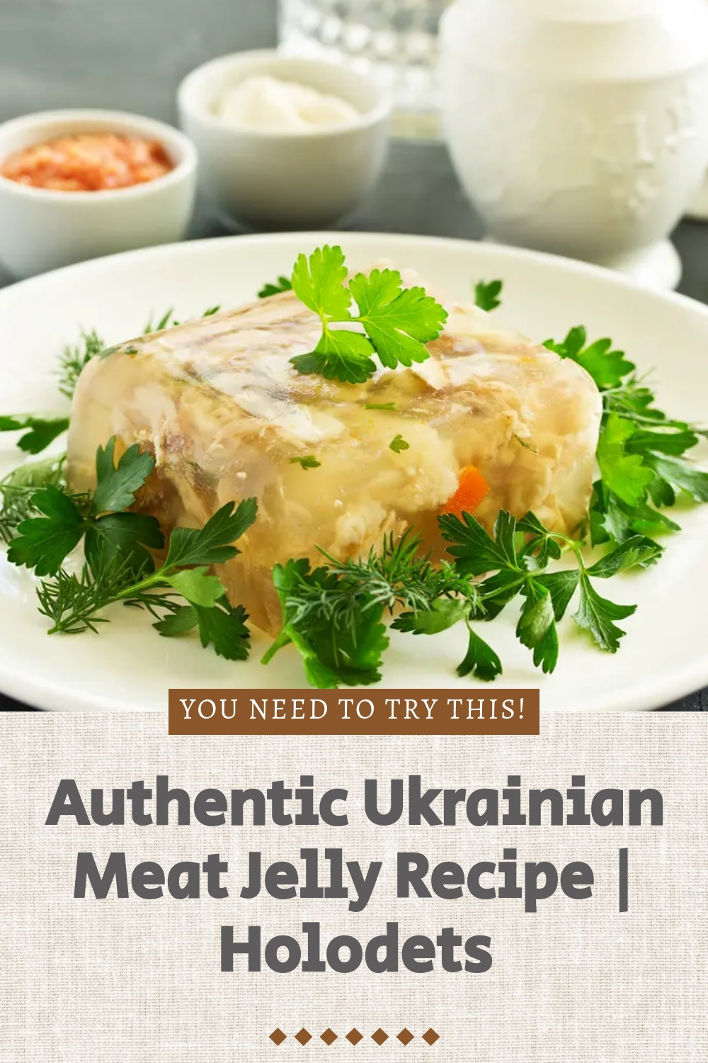 Traditional Ukrainian Meat Jelly Holodets Recipe ingredients