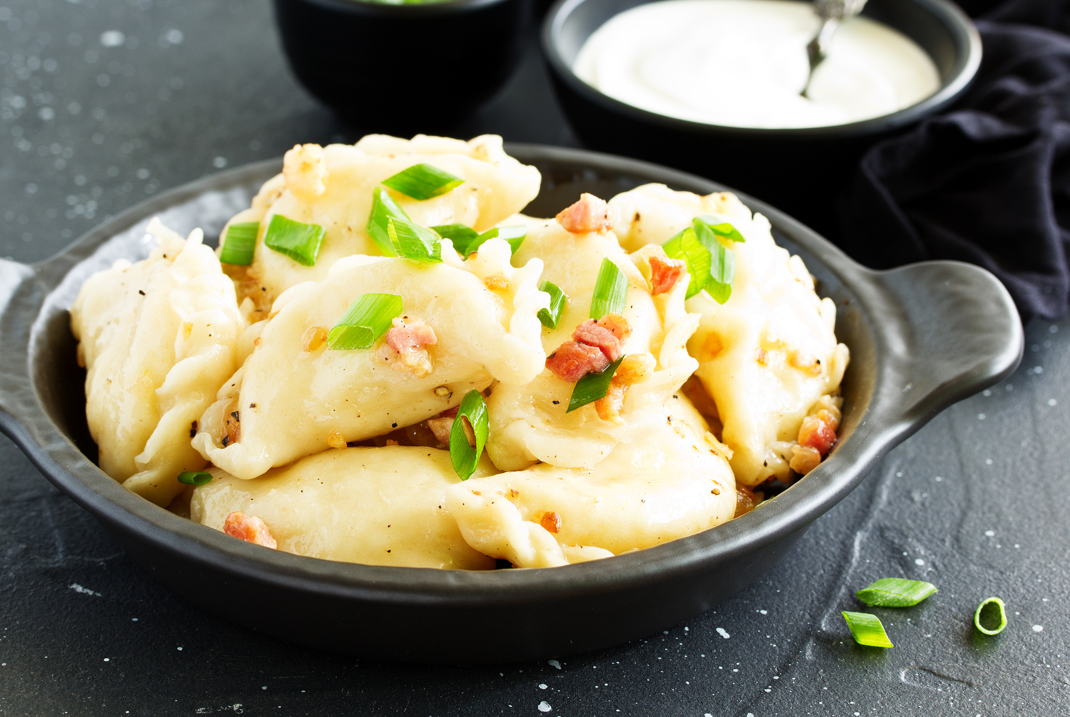 Potato Dumplings Meet Smoky Bacon Onion Sauce