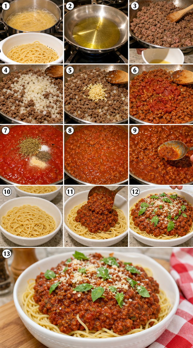 Classic Bolognese Spaghetti Dinner Made Simple Tonight ingredients