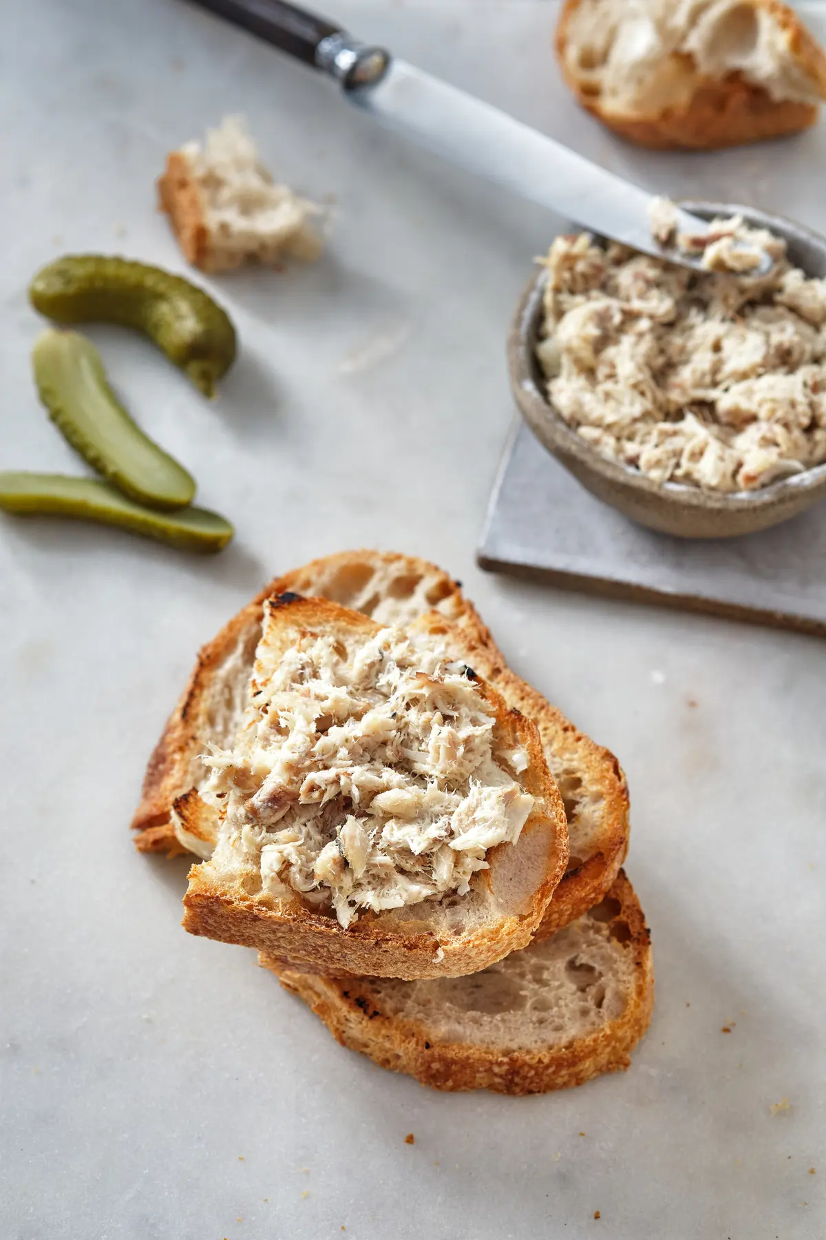 Creamy Mackerel Riyette Pâté on Buttered Toast