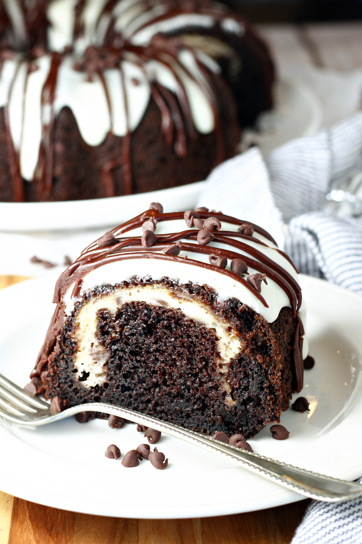 Mocha Bundt Cake Cream Cheese Swirl