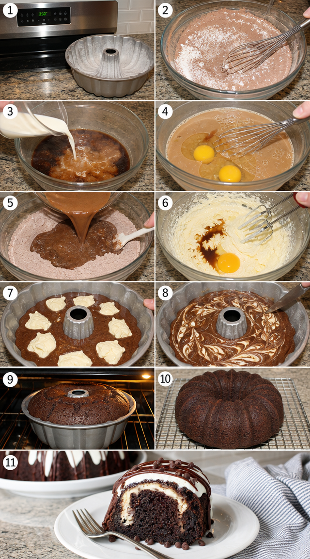 Mocha Bundt Cake Cream Cheese Swirl ingredients