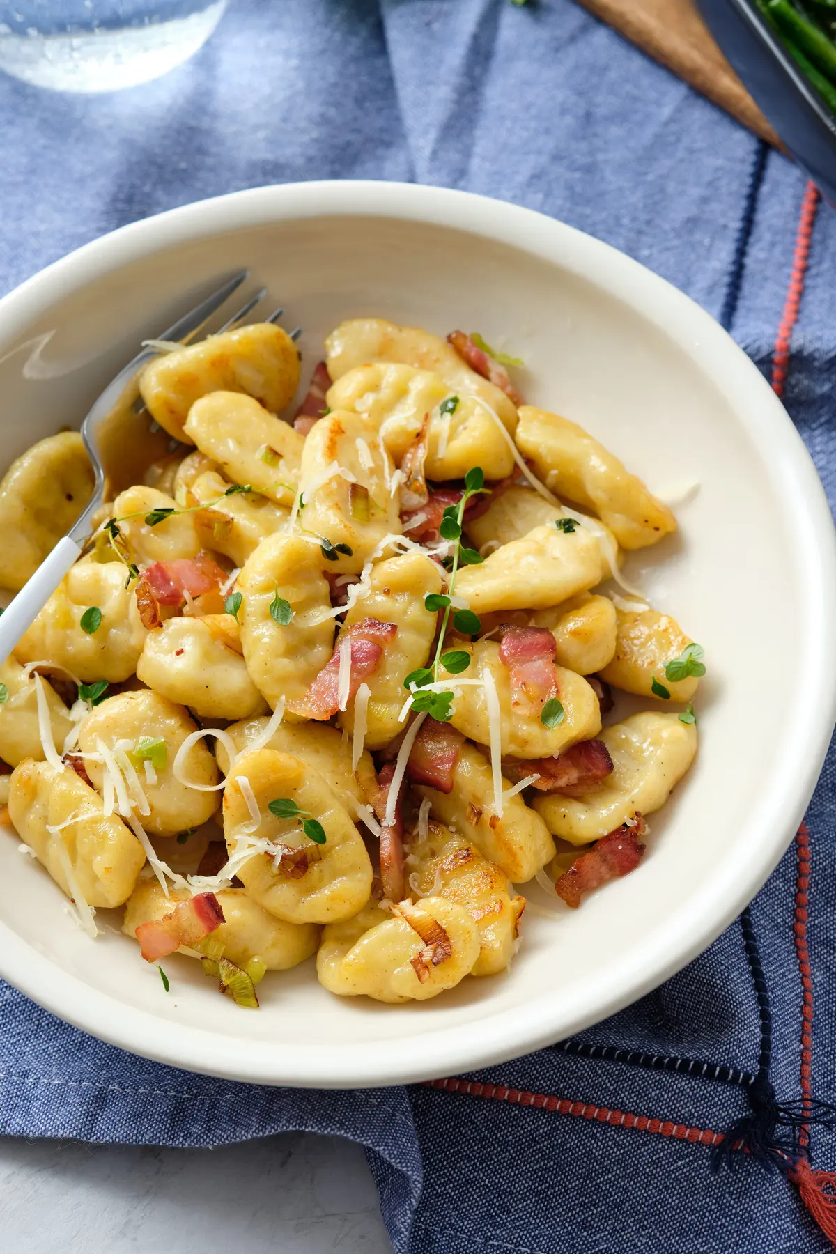 Gnocchi with Bacon and Asparagus Simple Italian Dinner