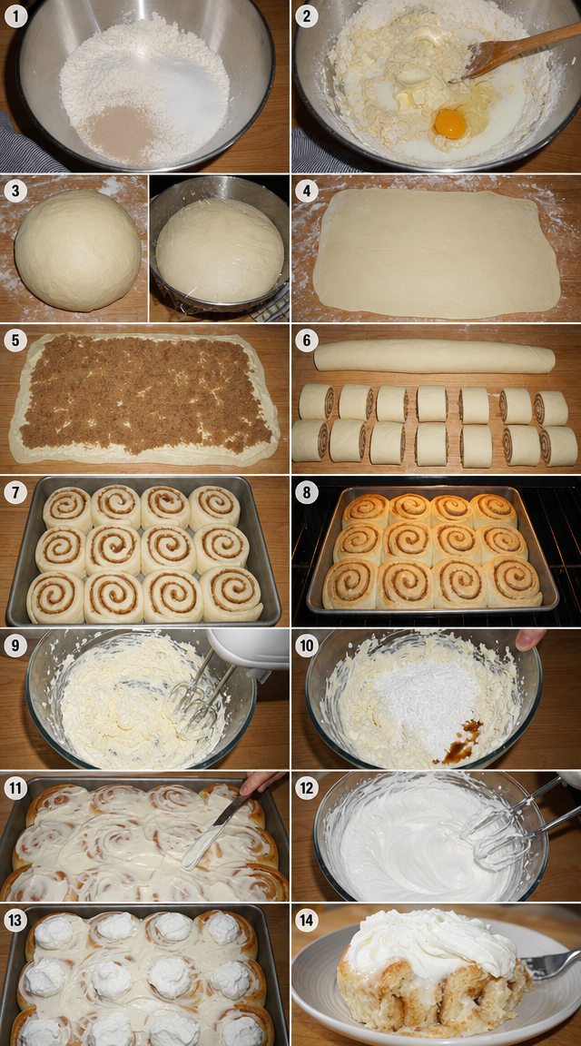 Fluffy Cinnamon Rolls With Whipped Cream Topping ingredients