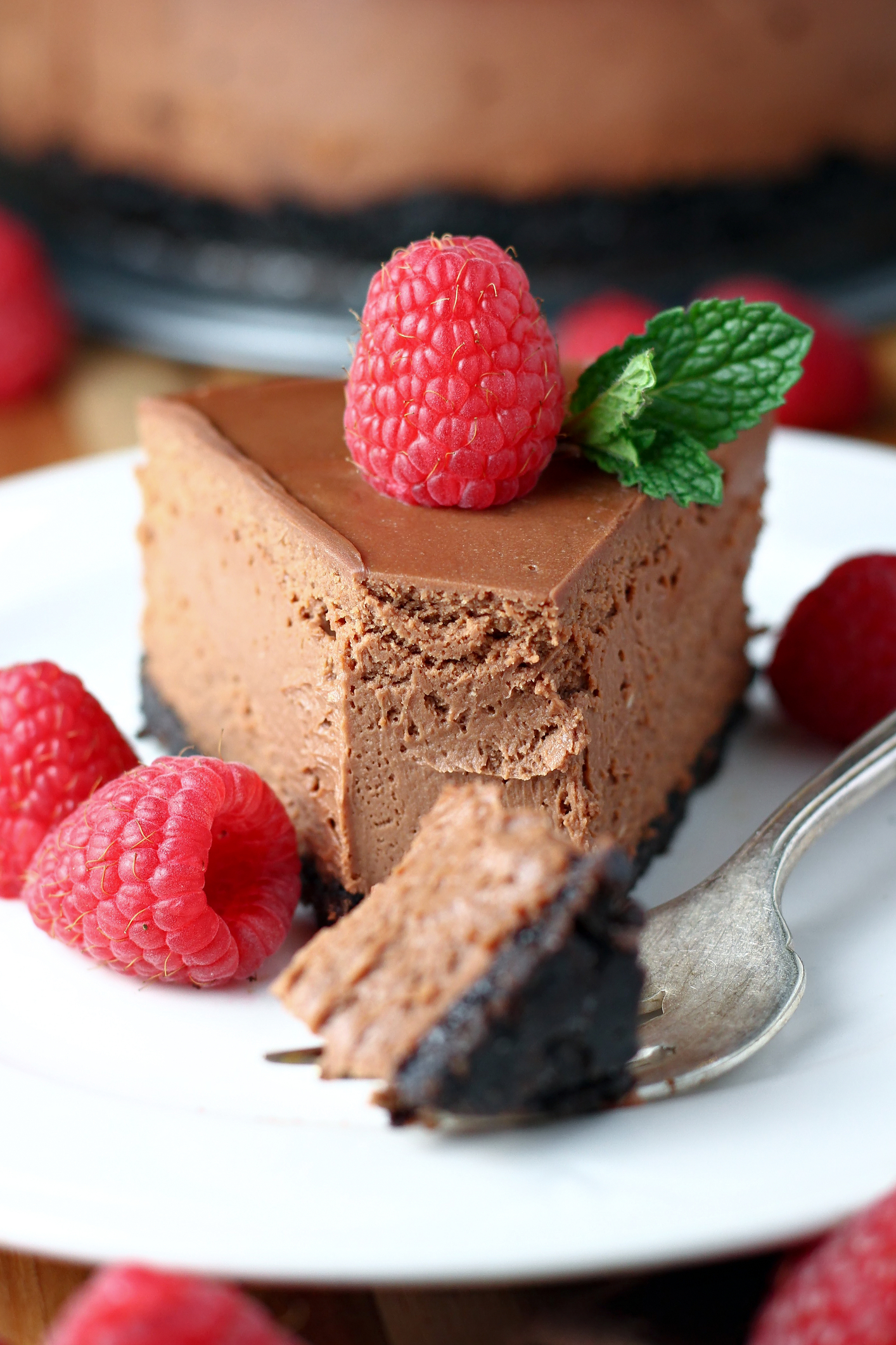 Decadent Dark Chocolate Berry Cheesecake Delight