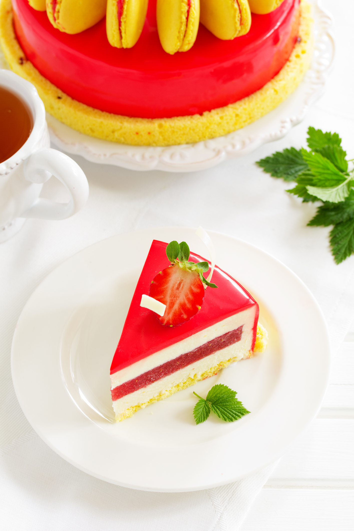 Lemon Strawberry Macaron Cake You Need