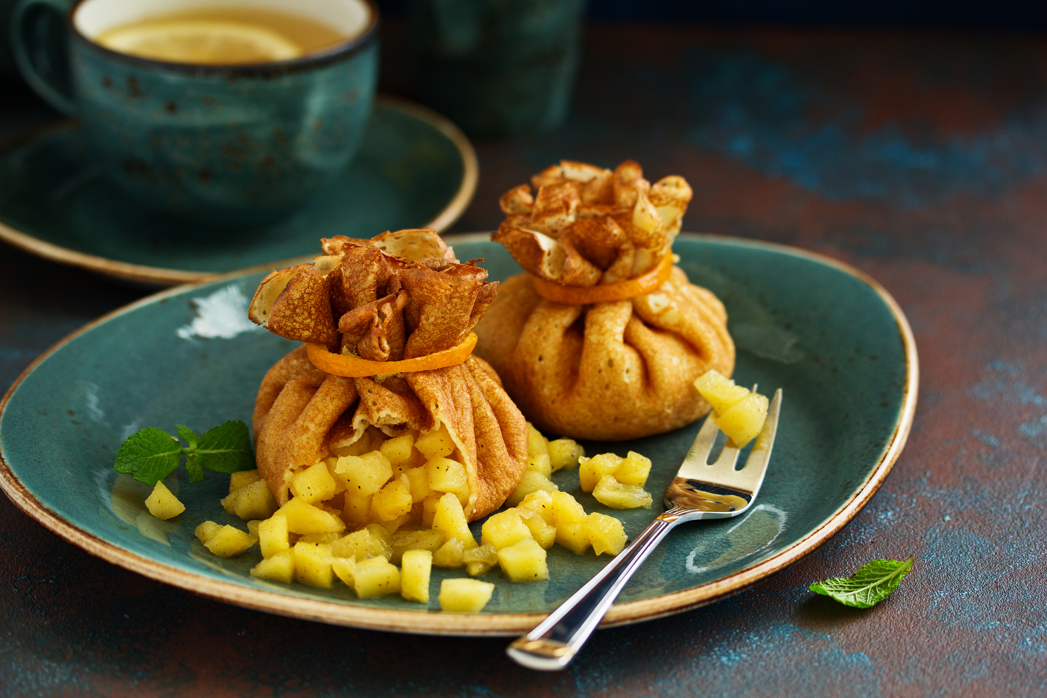 Russian Apple Caramel Pancakes Fluffy Delight