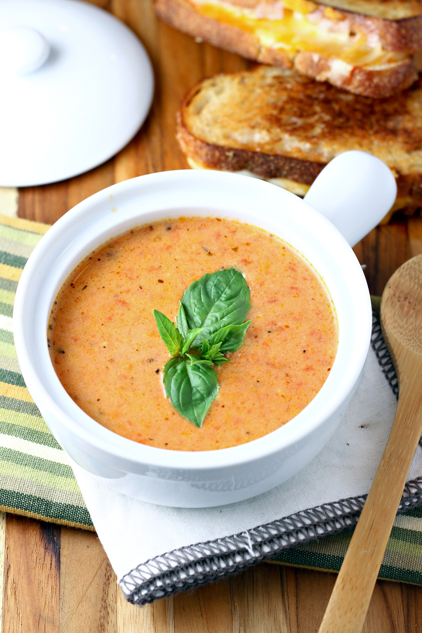 Silky Tomato Soup Woven With Fresh Basil