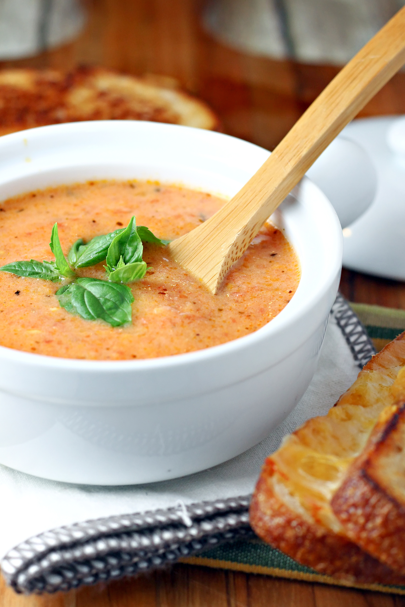 Silky Tomato Soup Woven With Fresh Basil