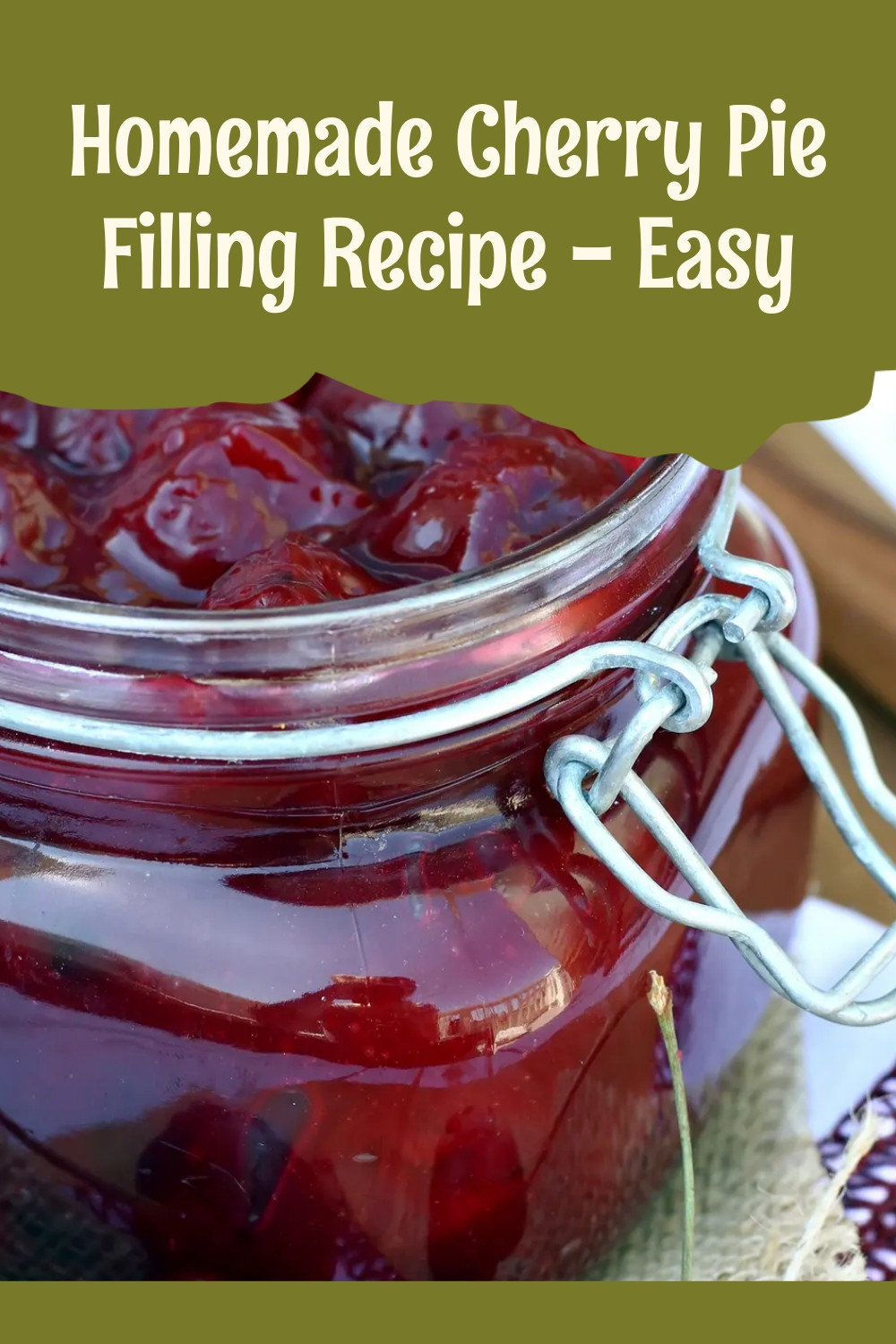 Homemade Cherry Pie Filling Made Easy ingredients