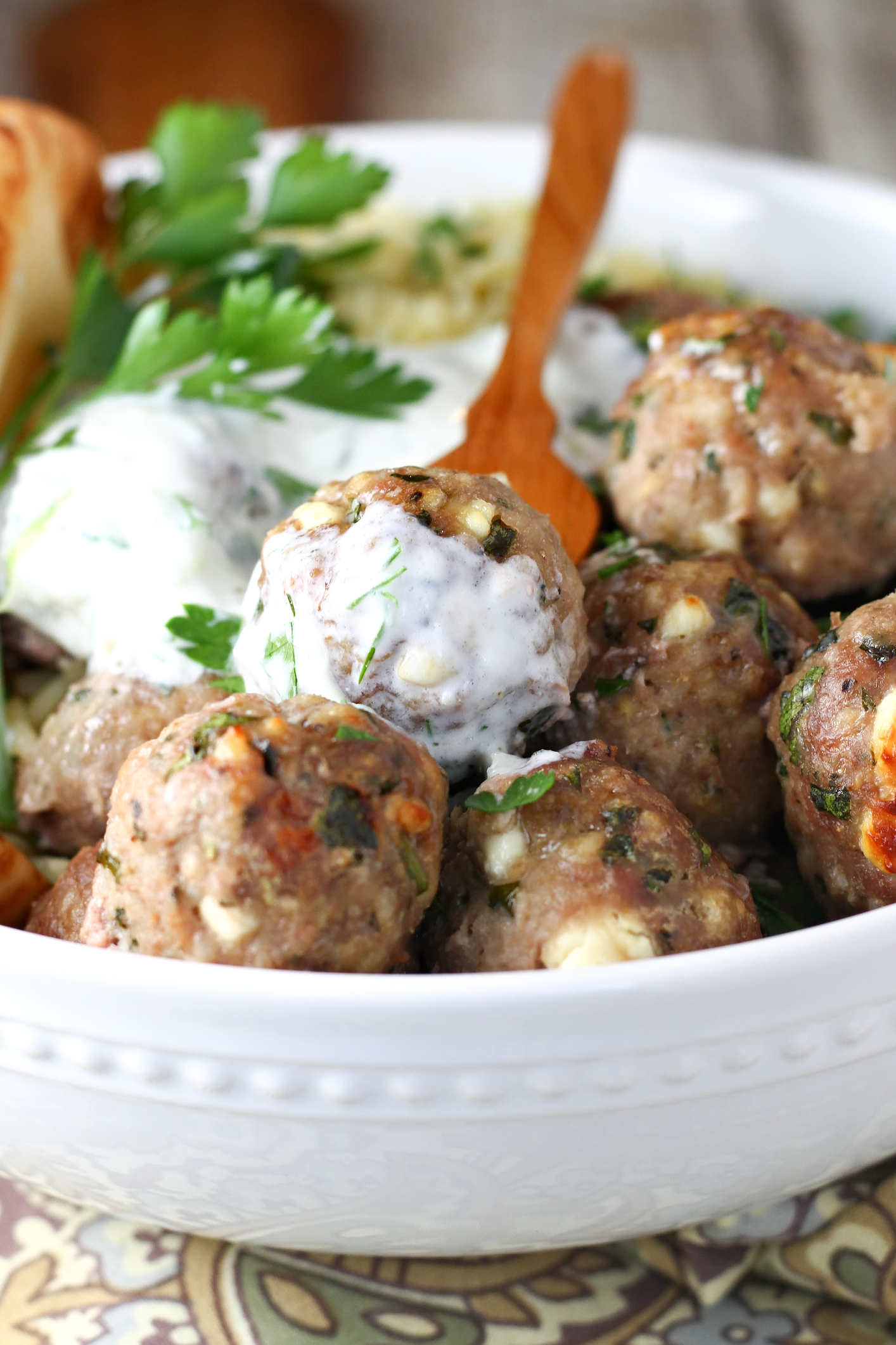 Mediterranean Turkey Meatballs With Creamy Tzatziki Mediterranean Turkey Meatballs With Creamy Tzatziki