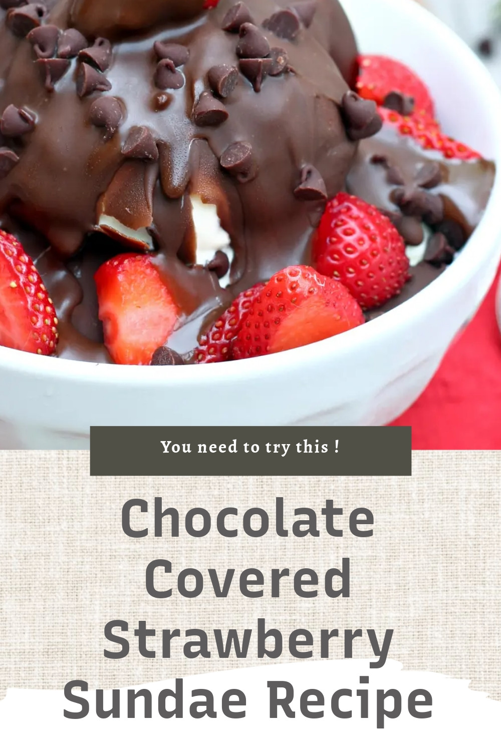 Easy Chocolate Strawberry Sundae Recipe ingredients