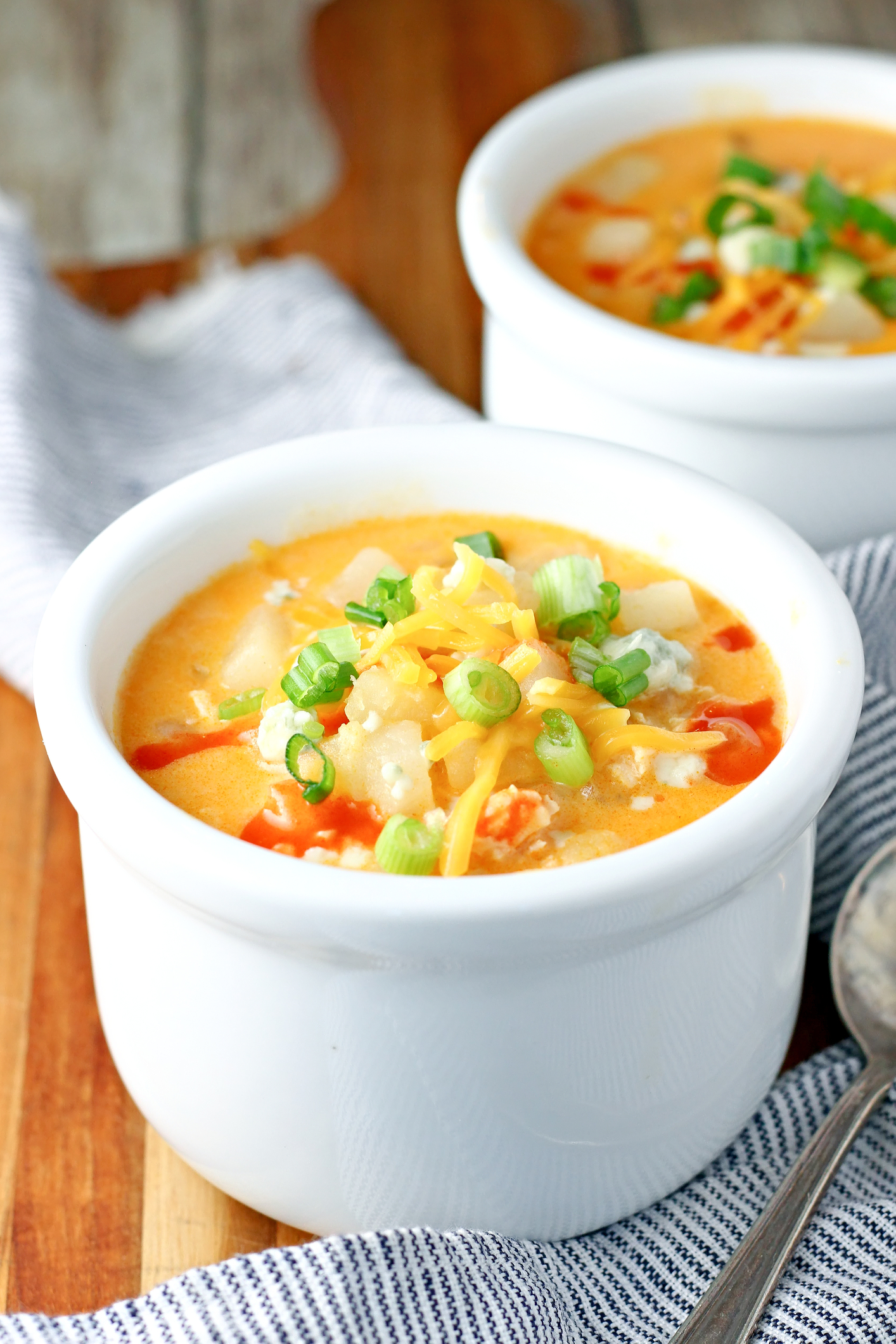 Spicy Buffalo Chicken Meets Creamy Potato Soup