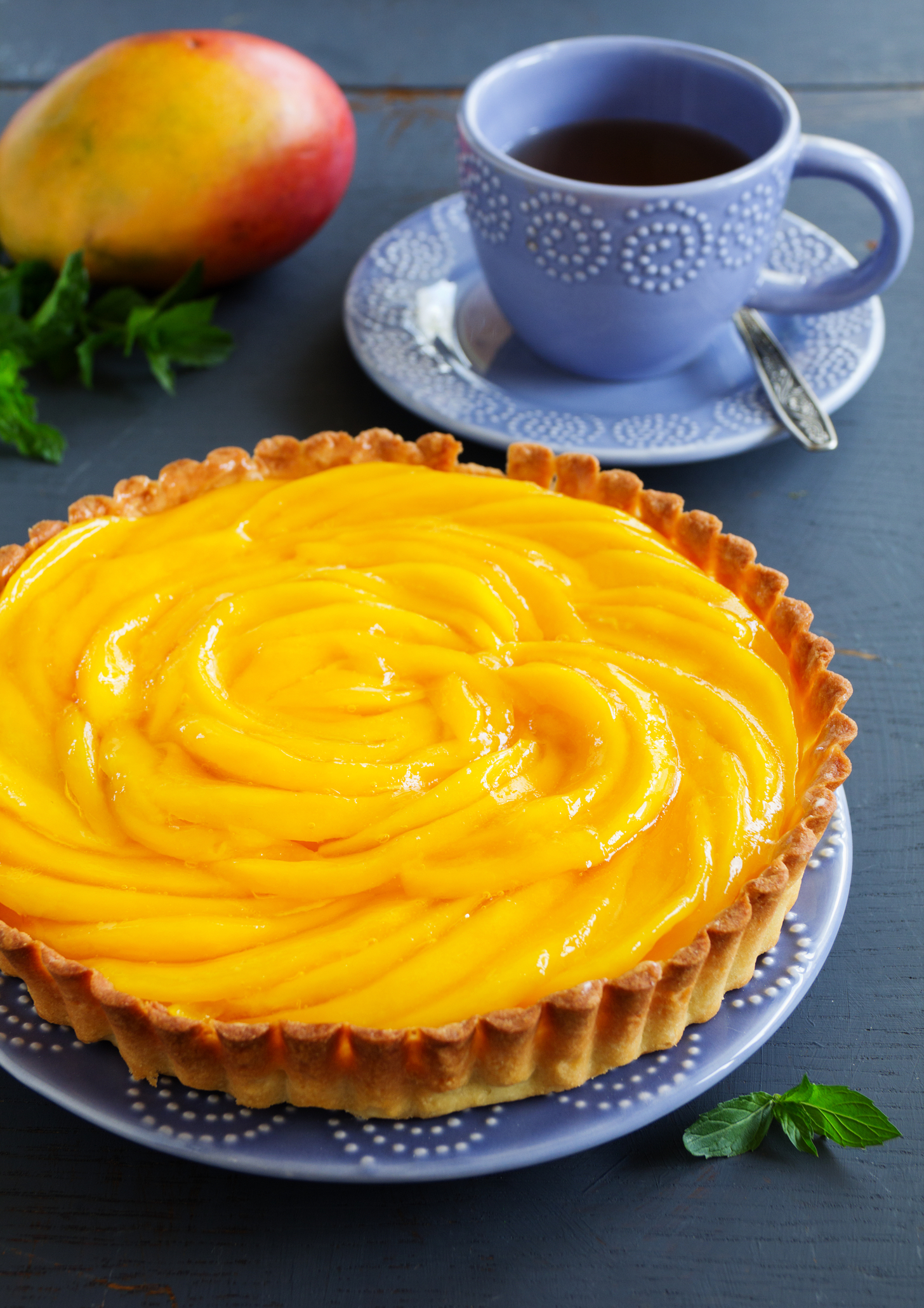 Easy Homemade Mango Cream Cheese Tart