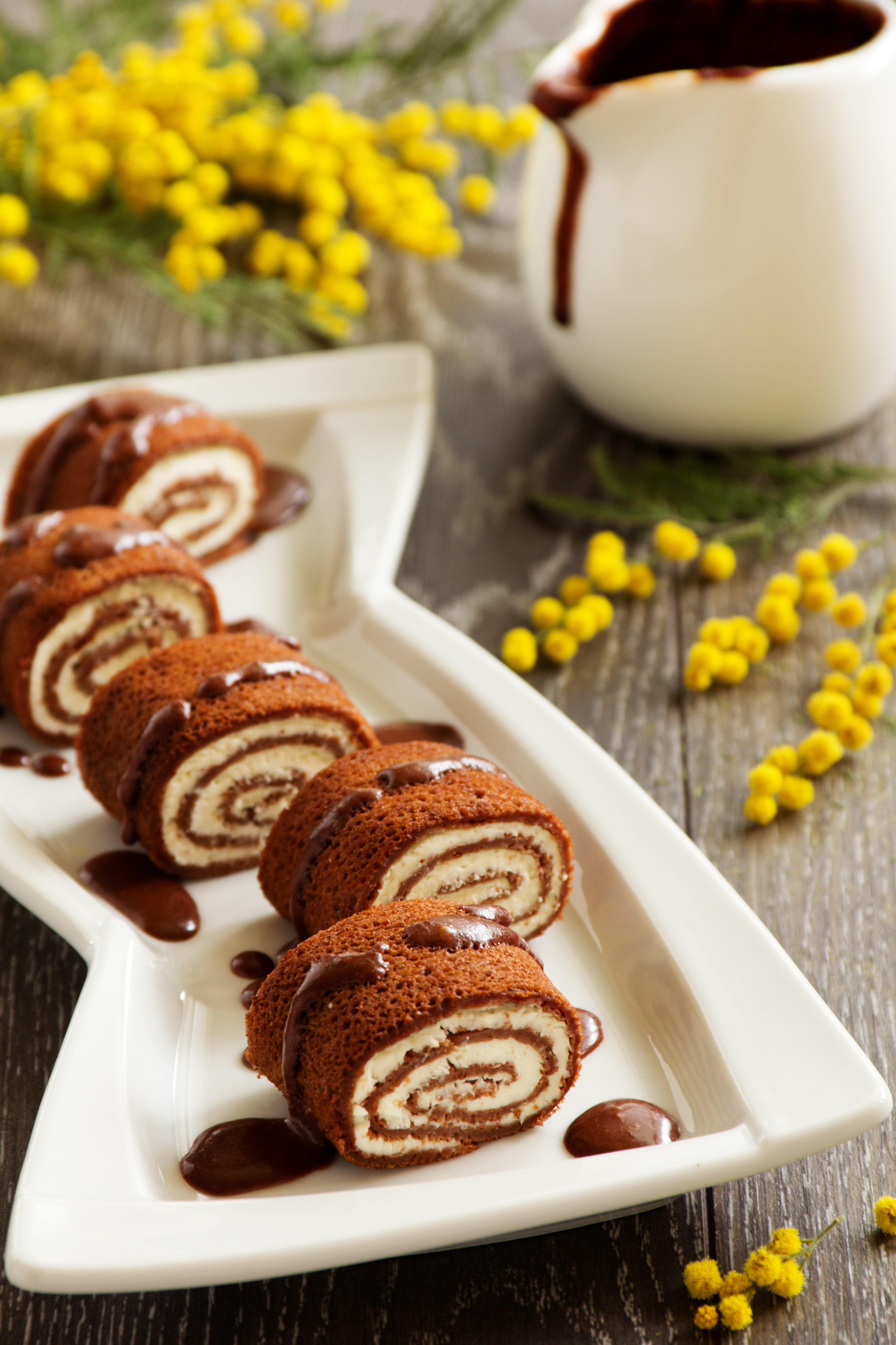 Chocolate Pancake Rolls Cottage Cheese Delight
